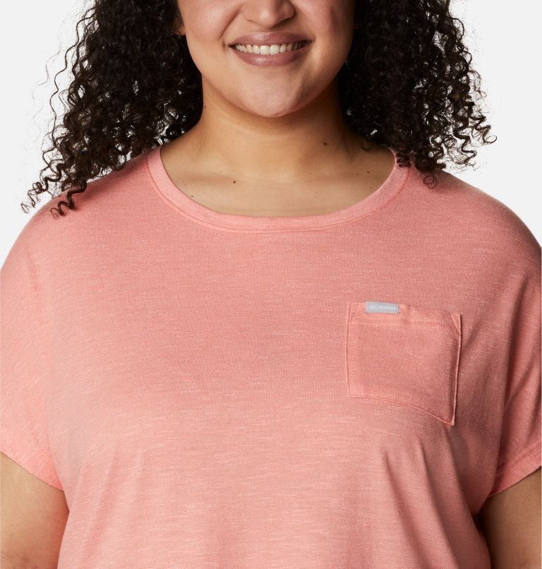 Women's Columbia Cades Cape T Shirts Coral | Plus Size CA-X813A